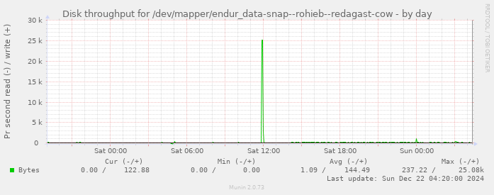 Disk throughput for /dev/mapper/endur_data-snap--rohieb--redagast-cow